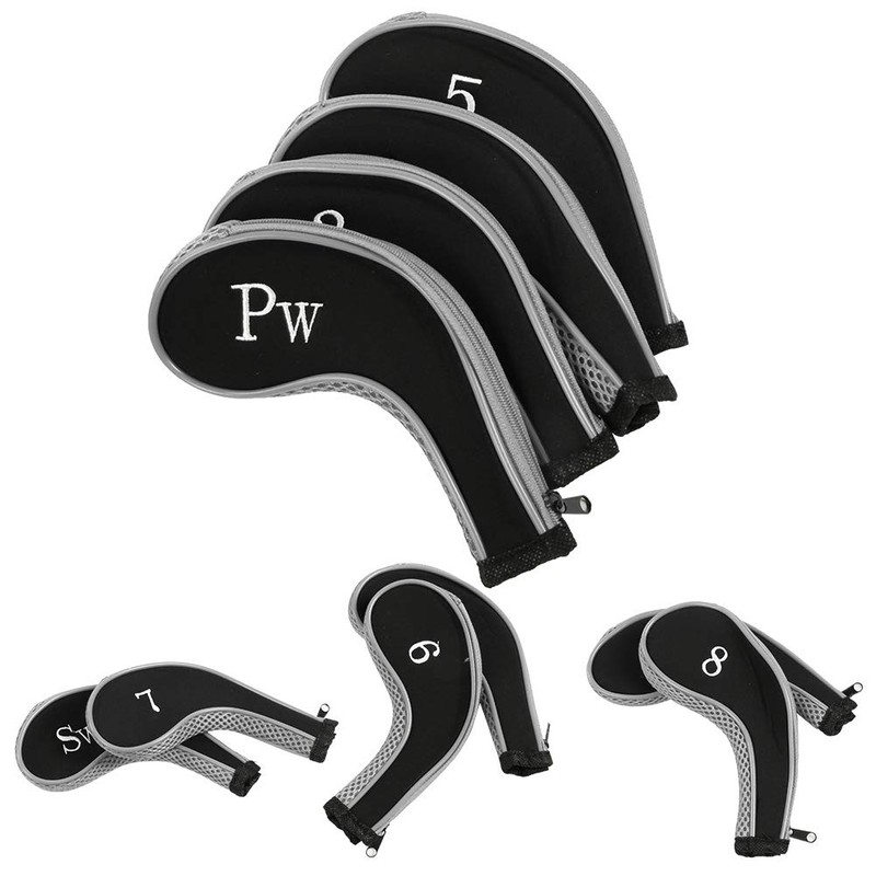 Golf Headgear, 10 Pieces Neoprene Waterproof Golf Clubs Iron Head