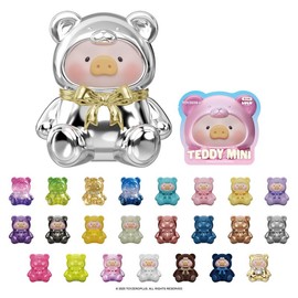 LuLu The Piggy Teddy Mini Blind Bags - Collectible Figurines with Metal Plating & Luminous Shine - 24 Designs - Surprise Collectibles for Kids:_Whole Set