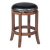 Boraam Wood Cordova 24.5" Backless Swivel Bar Stool in Cappuccino