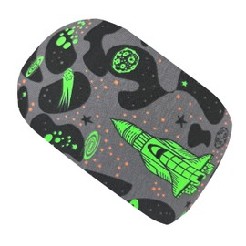 Wollhuhn Eco Children/Boys/Girls Cool Elastic Headband/Hair Band Comfortable Double Layer Jersey Many Designs (Space Neon Green)