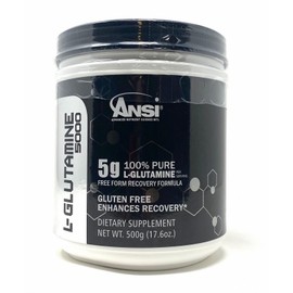 ANSI - L-Glutamine 5000 - Free Form Recovery Formula - Enhanced Recovery (400 Gram)