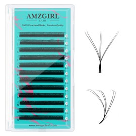 Cashmere Volume Eyelashes, 6DW Prefabricated Eyelash Extension, Fast Blooming Volume Eyelash Extension, Mixed Tray/Single Length, C Curl for Eyelash Technicians (10 mm)