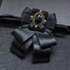 FYBownot Unisex Multi-layer Bow Tie, Uniform Ribbon, Ribbon Tie, Pin