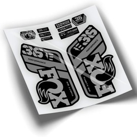 Ref: VP430 Sticker Compatible with Fox 36 Fork 2021-2025 Two Tone MTB Stickers Stickers Stickers for Mountain Bikes (Silver)