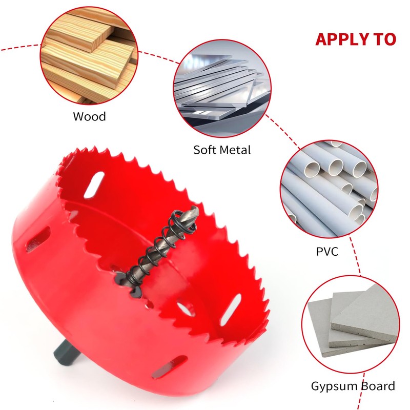 Hole Saw 3 3/4" / 95mm, HSS Bi-Metal Drill Hole