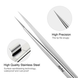 Precision Tweezer, Upgraded Professional Pointed Tweezer, High-end Stainless Steel Tweezer for Craft, Electronics, Soldering, Model, Laboratory Work, Jewelry-Making