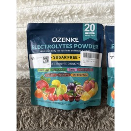 OZENKE 2X OZENKE Electrolyte Powder Packets 20 Sugar Free Hydration Sticks 7 Flavors