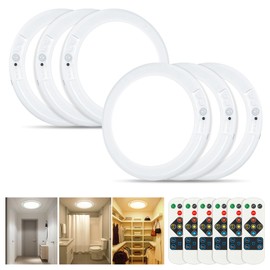 Rodalims Rechargeable Ceiling Light, No Wiring Battery Operated Ceiling Lights with Remote, Motion Sensor Dimmable Timing Motion Activated Overhead Shower Light for Bathroom Pantry Hallway Porch (6)