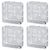 OHLECTRIC 4” Drawn Square Electrical Box| 1-1/2" Deep Box with