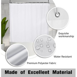 zokyer Clawfoot Tub Shower Curtain Wrap Around 108x72 Inch Extra Wide White Long Large Claw Foot Round Bathroom Decor Polyester Fabric Hooks 18 Pack