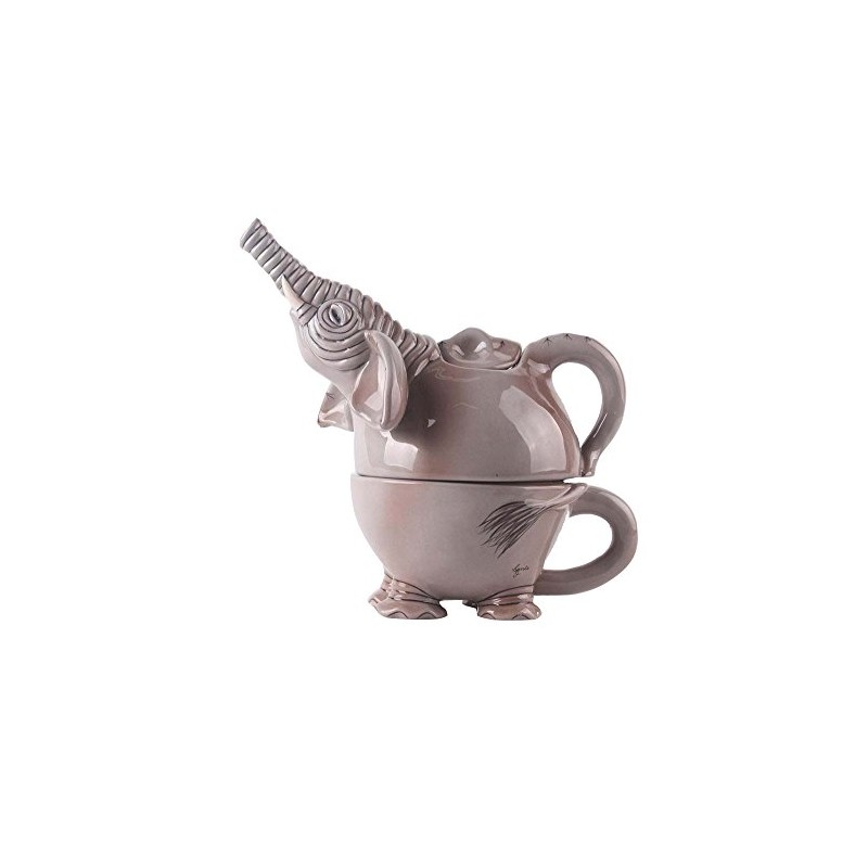 Blue Sky Ceramic 9" x 5.25" x 7.75 Elephant Tea