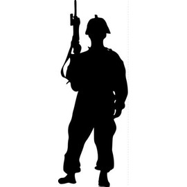 Ranger Products Military Soldier Infantry War Sticker (White Color) - Die Cut Decal for Windows, Cars, Trucks, Laptops