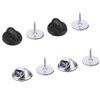 60 Pairs Tie Tack Pin Backs with Blank Pins, FineGood
