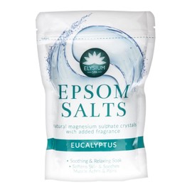 TWELVE PACKS of Elysium Spa Epsom Salts Eucalyptus 450g