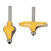 2pcs 8mm Shank Armrest Handrail Router Bit Set with Bearing
