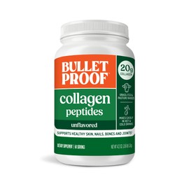 Bulletproof Unflavored Collagen Peptides Powder, 42.3 Ounces, Grass-Fed Collagen Protein and Amino Acids for Skin, Bones and Joints, Packaging May Vary