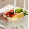 Colander Strainer with Washing Bowl, 2-in-1 Plastic Kitchen Strainer/Colander &