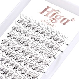 Higu clace Eyelash Extensions 5D 0.07 D Curl 13 Volume Eyelash Extensions Pointed Base Middle Stem Eyelashes Eyelash Extensions (5D 0.07 D 13)