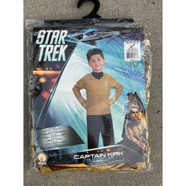 Rubie's Star Trek Child's Deluxe Captain Kirk Costume, Shirt And Pants NEW MED 8/10