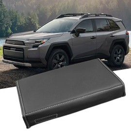 LANZMYAN Armrest Center Console Cover for Toyota New RAV4 2026(Black)