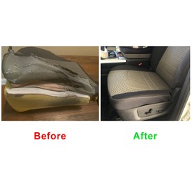 Priprilod Cloth Gray/Black Driver Side Bottom Replacement Seat Cover Compatible with Dodge Ram 1500 2500 3500 4500 5500 SLT 2009 2010 2011 2012