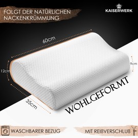 KAISERWERK Replacement Pillow Case – Very Soft and Breathable Made from 65% Polyester and 35% Lyocell Material for a Comfortable Sleep
