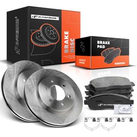 A-Premium 12.99 inch (330mm) Front Vented Disc Brake Rotors + Ceramic Pads Kit Compatible with Select Ford and Lincoln Models - F150 2004-2008, Mark LT 2006-2008, Only fit 4WD, 6-Lug Wheels - 6-PC Set