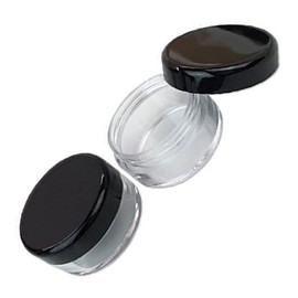 Baluue 5g/5ml Mini Plastic Cosmetic Containers Black Lids 50 Pack Leakproof Portable for Travel