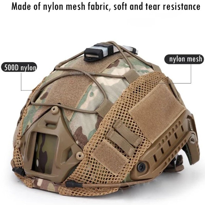 Multicam Camouflage Tactical Fast Helmet Cover for Airsoft Combat Helmets