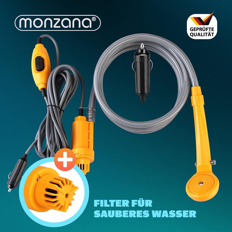 Portable shower system - 12V electrical pump - Camping -