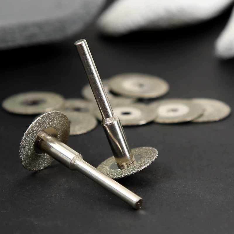 Dophee 10pcs Mini Diamond Coated Cutting Off Discs Wheel with