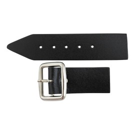 Black Kilt Straps & Chrome Buckles with Leather Tab 1.25 Inch 3cm Wide 1x - 20x