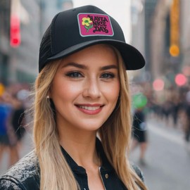 ALLNTRENDS Have A Nice Day Trucker Hat Summer Graphic Cap Embroidered Sunflower Snapback (White)