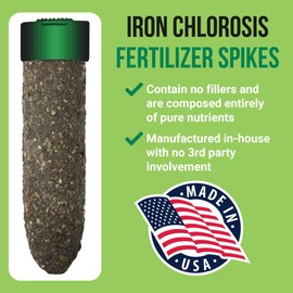 Perfect Fertilizer Spike - Plant Nutrient with 8-10-10 Formula and Micronutrients for Trees and Shrubs | Slow Release | Easy Application | Sulfur, Iron, and Manganese | Pack of 40
