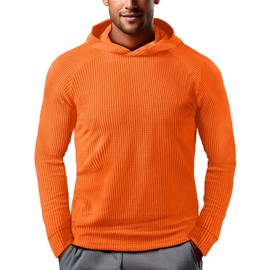 Zengjo Lightweight Hoodie Men Running(Orange,S)