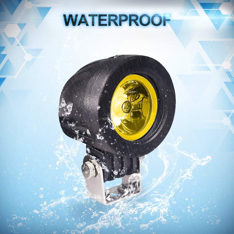 X-STYLE Motorcycle LED Fog Light, Yellow, 10W LED Work Light,