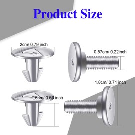 Mearo 8Pcs Lower Engine Cover Pin Screws Bolts, 6PCS Radiator Access Cilps 90674-TY2-A01 and 2PCS Lower Engine Cover Bolt 90105-TBA-A00 Car Accessories Compatible with Honda Civic Accord CRV