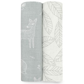 Aiden & Aney Essentials ESWS20003JB Woodsy Swaddle, Pack of 2 (x1)