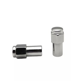 White Knight Wheel Accessories 10 Lug Nuts 1/2-20 Closed End Chrome 1.00” Shank Style Mag Lug Nut & Washer Ford