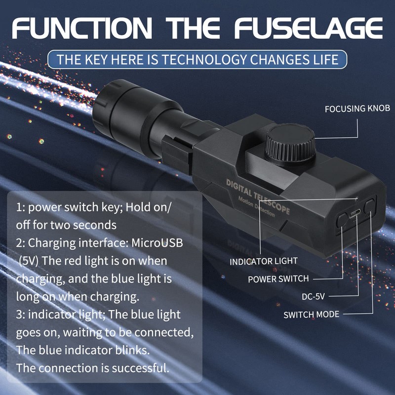 Digital Monocular Telescope for Adults, 70X Zooming 1920X1080 WIFI High