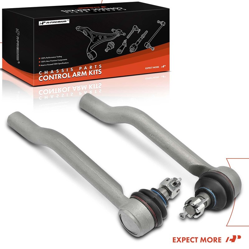 A-Premium 2 x Front Outer Tie Rod Ends, Compatible with