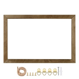 TORASO Dry Erase White Board, Magnetic Whiteboard for Wall, Office/School/Home, Hanging Board for Decoration/Planning, 8"x 12" Rustic Brown Frame(PA-WH-RB-2030)