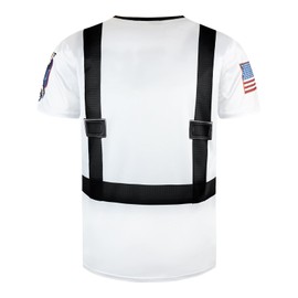 CLOFANWIN Mens Astronaut Costume Shirt T-Shirts for Adult, White, Large