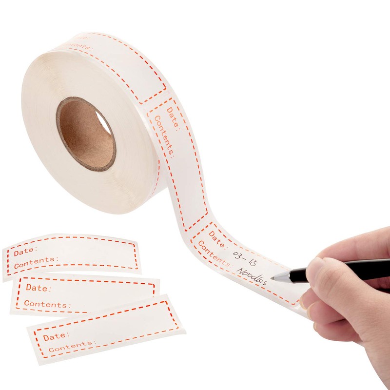 500 Pieces Food Freezer Labels 1 x 3 inches Self-Adhesive