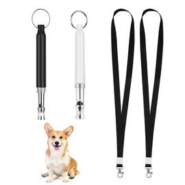 Yharnamite 2 Pcs Dog Whistles Ultrasonic Professional Training Whistles with Lanyard, Adjustable Ultrasonic Silent Dog Whistles, Recall Pet Training Whistles for Dog Training and Behavior Aid (A)