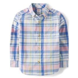 Gymboree,and Toddler Long Sleeve Button Up Shirts,Blue Jean,2T