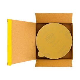 Dura-Gold Premium 6" Gold PSA Sanding Discs - 240 Grit (Box of 50) - Self Adhesive Stickyback Sandpaper for DA Sander, Finishing Medium-Cut Abrasive - Sand Automotive Car Paint Woodworking Wood Metal