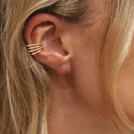 Ear Cuffs Non Piercing Gold Ear Cuff Earrings for Women Cartilage Clip On Earrings Gold Fake Earrings Trendy Jewelry Gift for Women