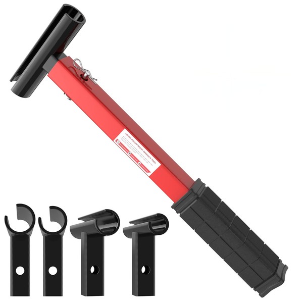 Door Hinge Adjustment Tool with 4 Interchangeable Heads (0.6/0.74/0.86/0.98 In),