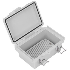 Junction Box ABS Dustproof IP67 Waterproof Junction Box 100 x 150 x 70 mm DIY Electrical Housing with Stainless Steel Clasps for Electrical Connection